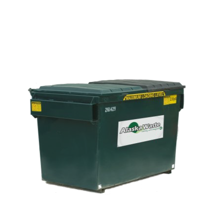 Alaska Waste 2.6 Cubic Yard Dumpster.