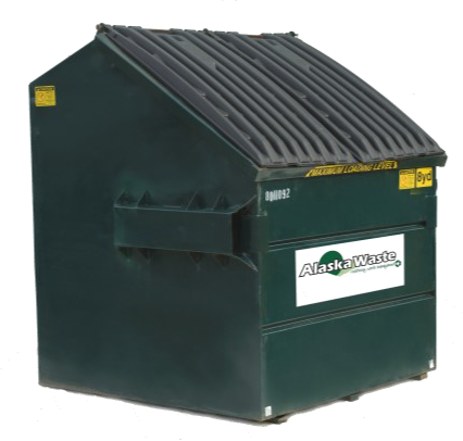 Alaska Waste 8 Cubic Yard Dumpster.